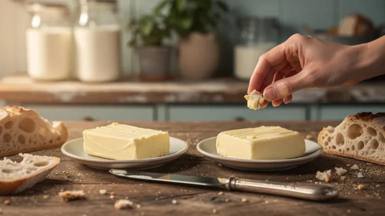 Comparaison gustative réaliste entre beurre d'Isigny AOP et beurre classique dans une dégustation à l'aveugle