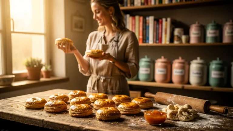 Mirlitons de Rouen maison transformés en pâtisseries professionnelles dans une cuisine chaleureuse
