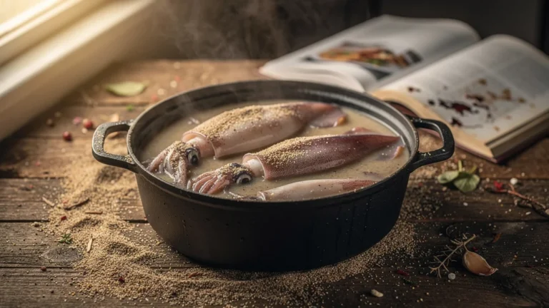 Première marmite dieppoise ratée avec seiches et sauce trouble à cause du sable invisible