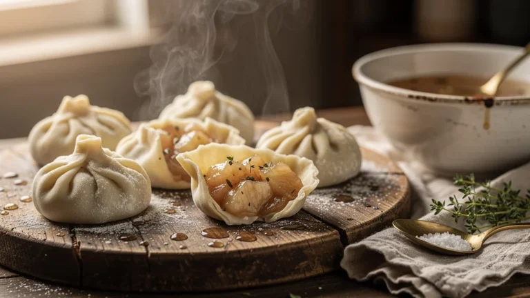 Bourdelots ouverts à la cuisson avec moins d'eau, texture dorée et intérieure moelleuse détaillée