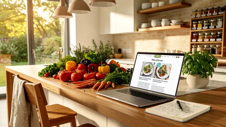 Cuisine moderne lumineuse avec produits frais illustrant l'impact de mima's après 3 mois