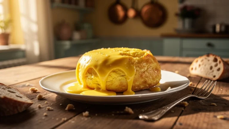 Omelette baveuse de la Mère Poulard ruinant un brunch dominical dans une ambiance rustique